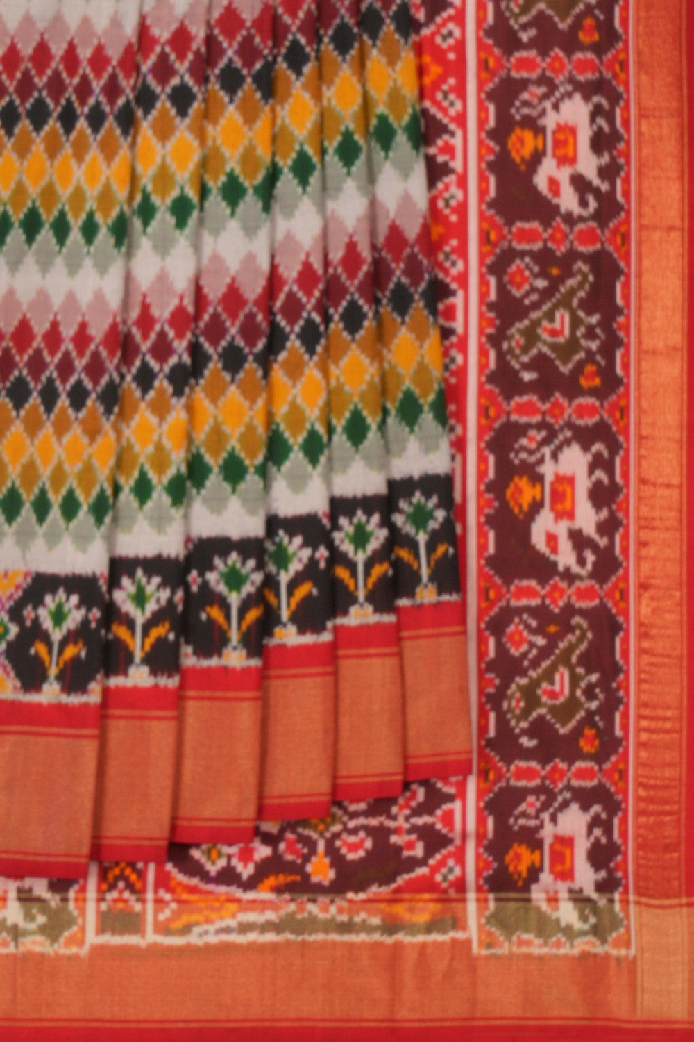 Image of Pochampally Ikat Silk Saree